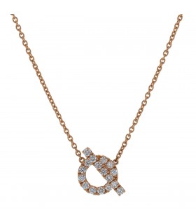 Hermès Finesse diamonds and gold necklace