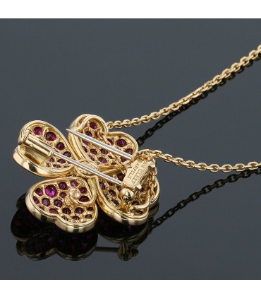Van Cleef & Arpels Cosmos rubies, diamond and gold necklace