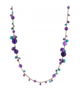 Cartier Délice de Goa amethysts, turquoises, diamonds and gold necklace