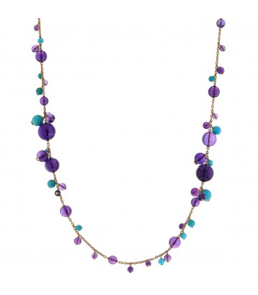 Cartier Délice de Goa amethysts, turquoises, diamonds and gold necklace