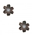 Van Cleef & Arpels Rose de Noël mother-of-pearl, diamonds and gold earrings