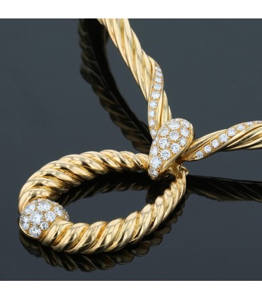 Diamonds and gold necklace