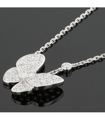 Van Cleef & Arpels Deux Papillons diamonds and gold necklace