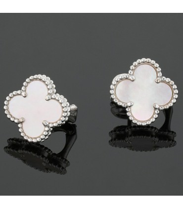 Van Cleef & Arpels Vintage Alhambra mother-of-pearl and gold earrings