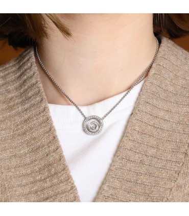 Chopard Happy Spirit diamonds and 18k gold necklace
