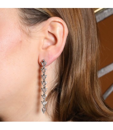 Boucles d’oreilles or, diamants