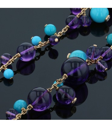 Cartier Délice de Goa amethysts, turquoises, diamonds and gold necklace