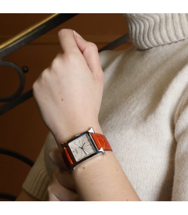 Hermès Heure H stainless steel watch