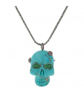 Pendentif Garnazelle Tête de Mort Vanité