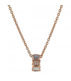 Bulgari Serpenti mother-of-pearl, diamonds and gold necklace