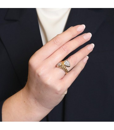 Boucheron Serpent Bohème diamonds, platinum and gold ring
