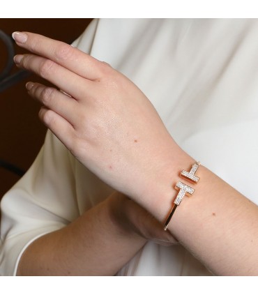 Tiffany & Co. Tiffany T diamonds and gold bracelet