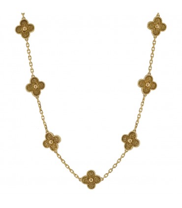 Van Cleef & Arpels Vintage Alhambra gold long necklace