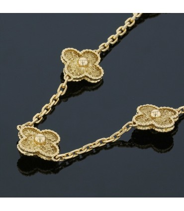 Van Cleef & Arpels Vintage Alhambra gold long necklace