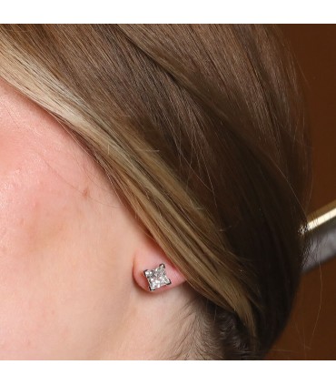 Diamonds and gold earrings