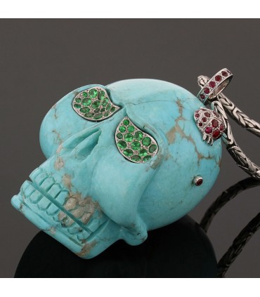 Pendentif Garnazelle Tête de Mort Vanité