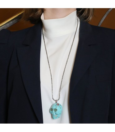 Pendentif Garnazelle Tête de Mort Vanité