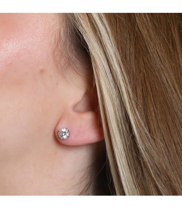 Boucles d’oreilles diamants - Certificat LFG E VVS1