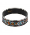 Hermès stainless steel and enamel bracelet