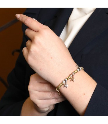 Dodo diamonds, 14k and 18k gold bracelet