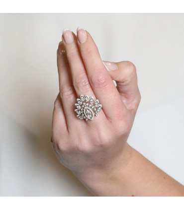Messika Marquise Desert Bloom diamonds and gold ring
