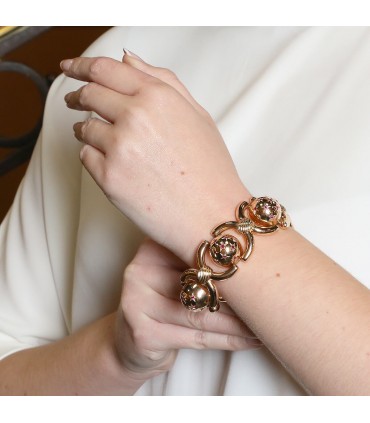Rubies and gold bracelet