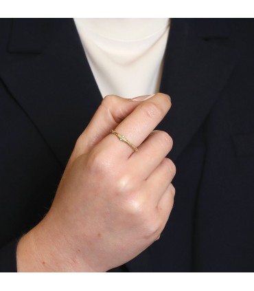 Gucci Ouroboros gold and turquoise ring