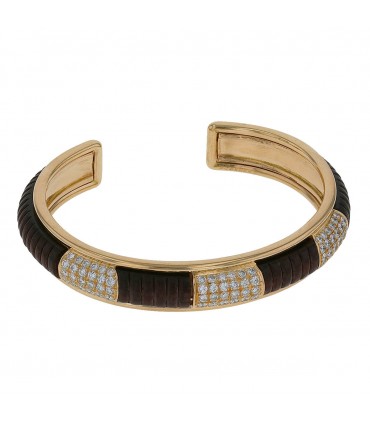 Boucheron Les Pluriels diamonds, wood and gold bracelet