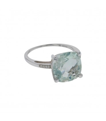 Mauboussin Petit Visage d’Amour prasiolite, diamonds and gold ring