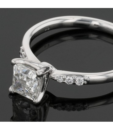Bague solitaire or et diamants - GIA 1,02 ct H / VS2