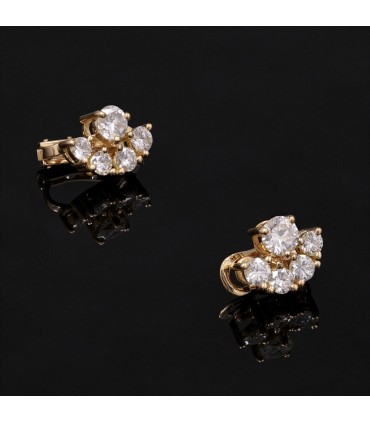 Diamonds and gold earrings