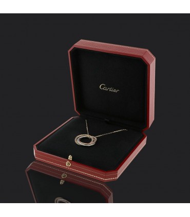 Cartier Trinity diamonds and three-tones 18k gold necklace