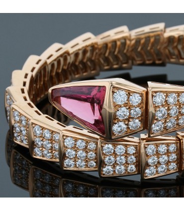 Bulgari Serpenti diamonds, tourmaline and gold bracelet