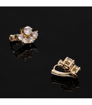 Diamonds and gold earrings