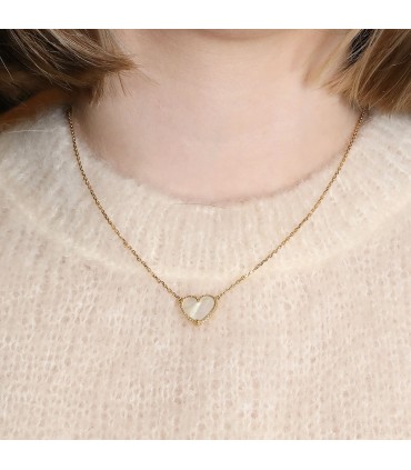 Van Cleef & Arpels Lucky Alhambra mother-of-pearl and gold necklace