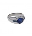Sapphires and platinum ring