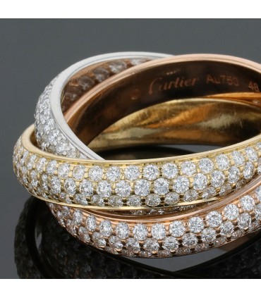 Bague Cartier Trinity Pavée