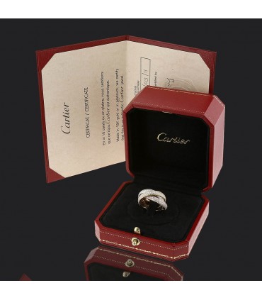 Cartier Trinity three tones gold and diamonds ring