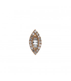 Djula diamonds and gold single earring