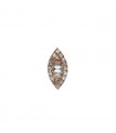Djula diamonds and gold single earring