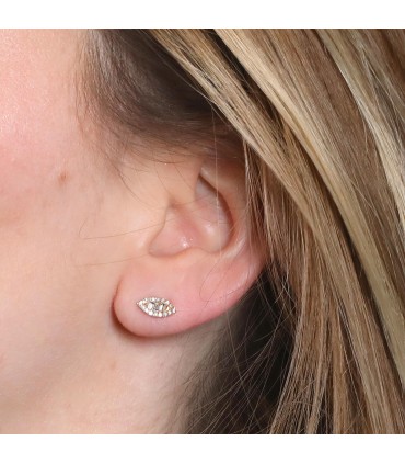 Djula diamonds and gold single earring