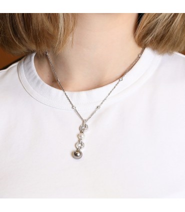 Cartier Himalia cultured pearls, diamonds and gold necklace
