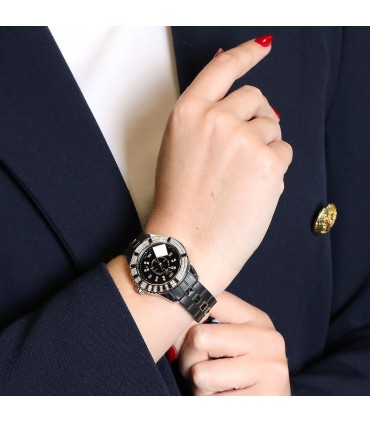 Dior Christal diamonds, crystal, stainless steel watch