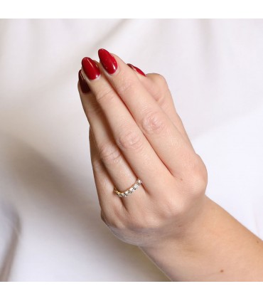 Diamonds and gold ring