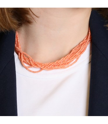 Coral and gold necklace