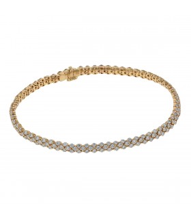 Bracelet or, diamants