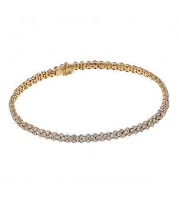 Diamonds and gold bracelet