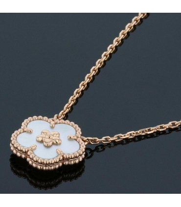 Van Cleef & Arpels Lucky Spring mother-of-pearl and gold necklace