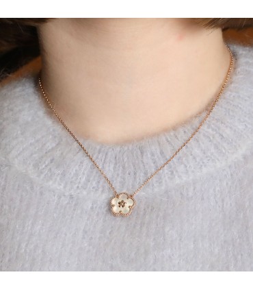 Van Cleef & Arpels Lucky Spring mother-of-pearl and gold necklace
