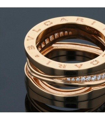 Bulgari B.Zero 1 gold and diamonds ring